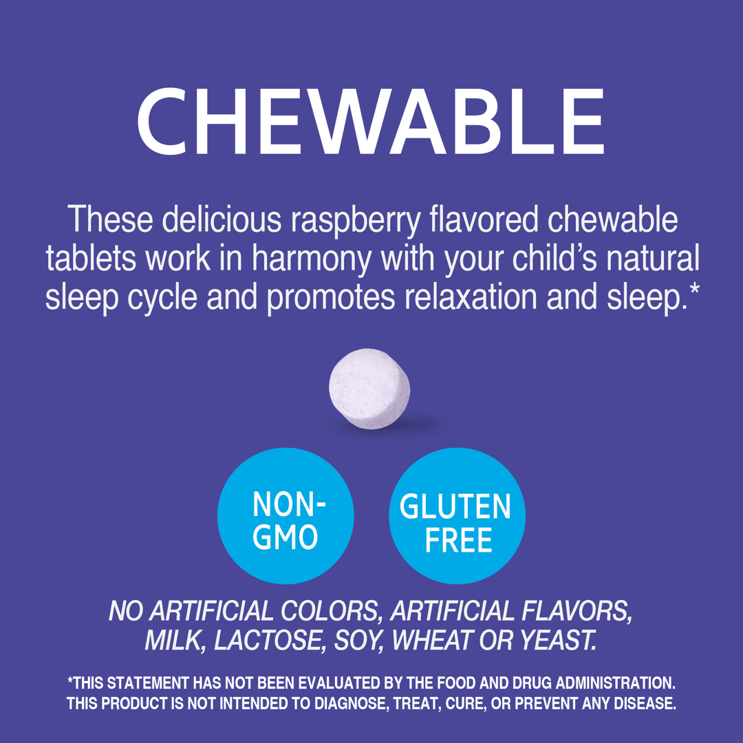 21st Century, Zoo Friends Sleep, Children's Chewable Melatonin, Ages 4+, Raspberry, 60 Chewable Tablets lifestyle image
