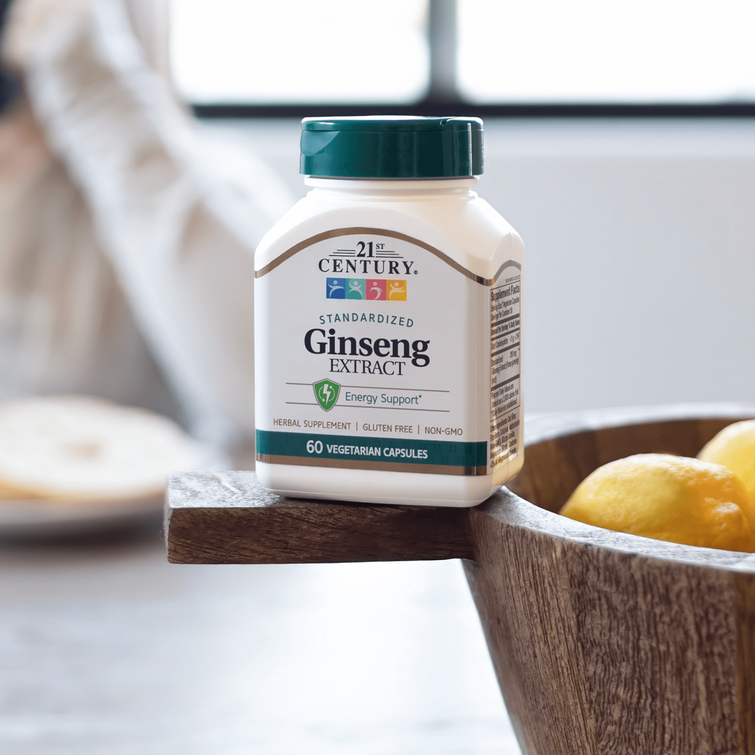 21st Century, Standardized Ginseng Extract, 60 Vegetarian Capsule lifestyle image
