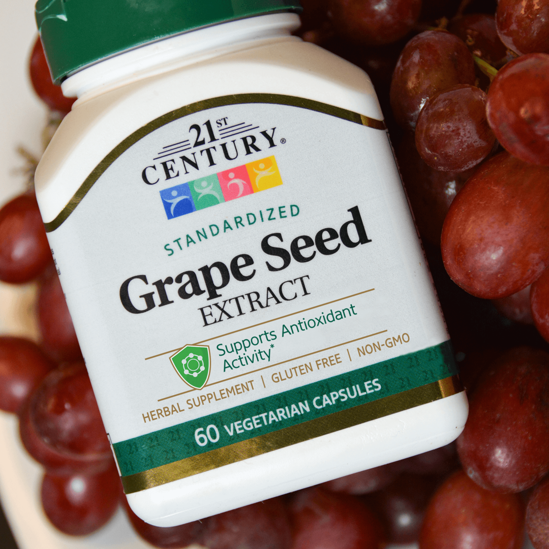 21st Century, Grape Seed Extract, Standardized, 60 Vegetarian Capsules lifestyle image