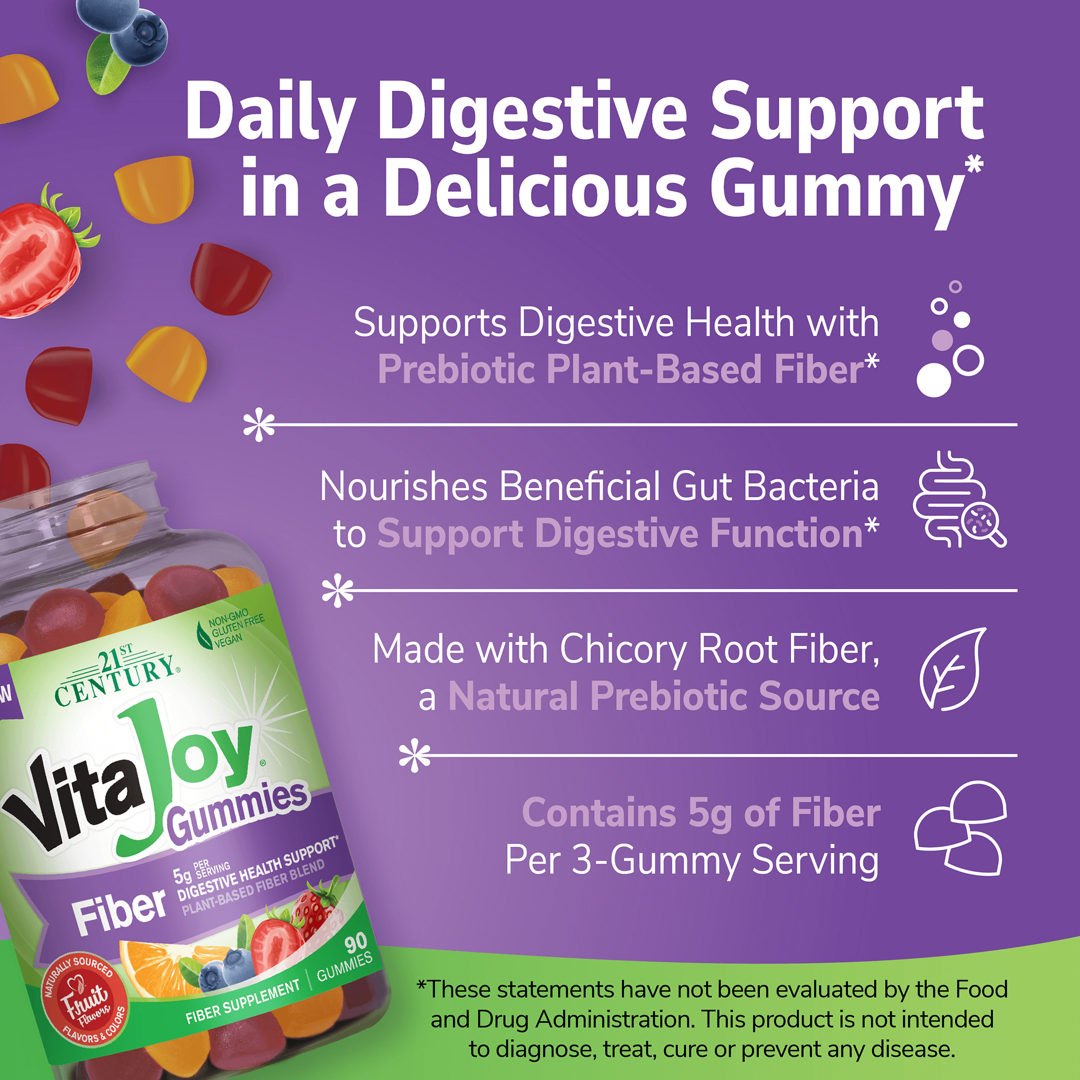 21st Century, VitaJoy Gummies, Fiber, Fruit, 90 Gummies lifestyle image
