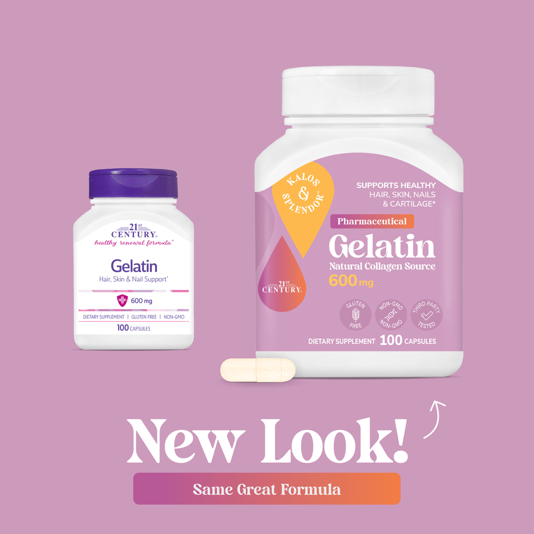 21st Century, Gelatin, 600 mg, 100 Capsules lifestyle image