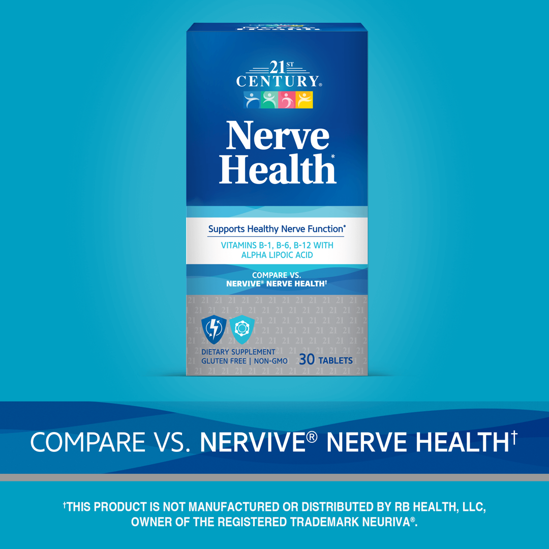 21st Century, Nerve Health, 30 Tablets lifestyle image