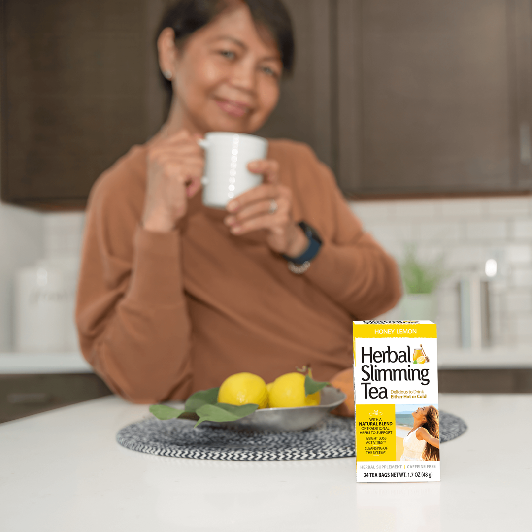 21st Century, Herbal Slimming Tea, Honey Lemon, Caffeine Free, 24 Tea Bags, 1.7 oz, 48 g lifestyle image