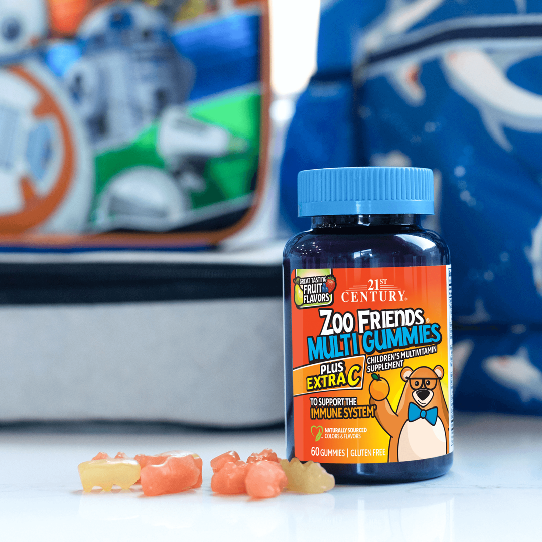 21st Century, Zoo Friends Multi Gummies, Plus Extra C, Great Tasting Fruit, 60 Gummies lifestyle image