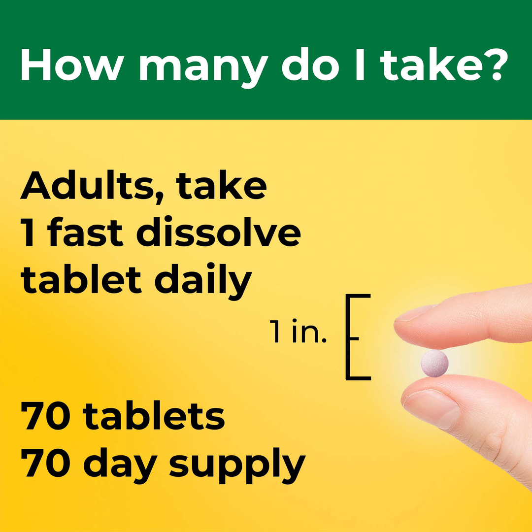 Nature Made, Fast Dissolve D3, Mixed Berry, 125 mcg (5,000 IU), 70 Tablets lifestyle image