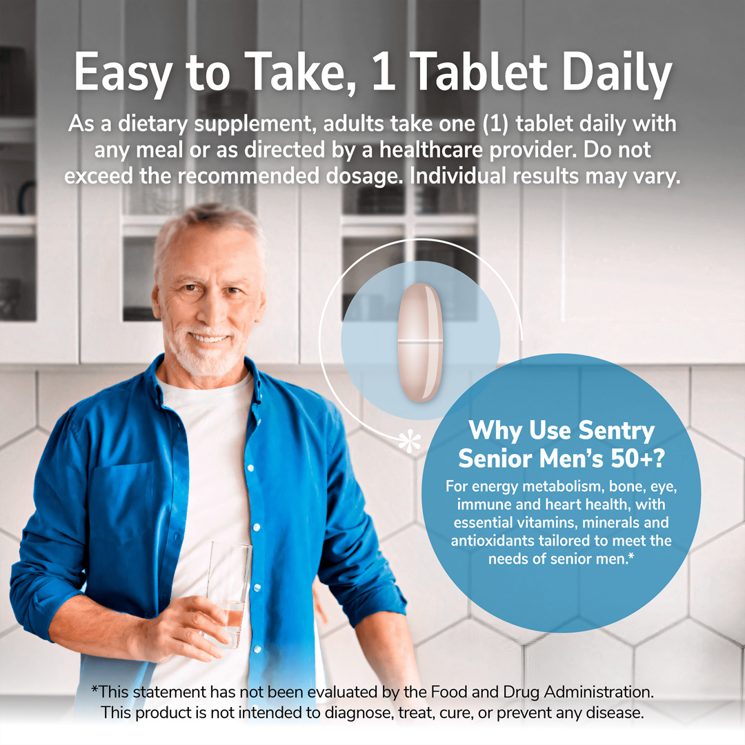 21st Century, Sentry Senior, Men's 50+, Multivitamin & Multimineral Supplement, 100 Tablets lifestyle image