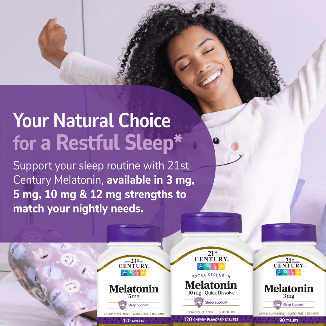 21st Century, Melatonin, Prolonged Release, 10 mg, 120 Tablets lifestyle image
