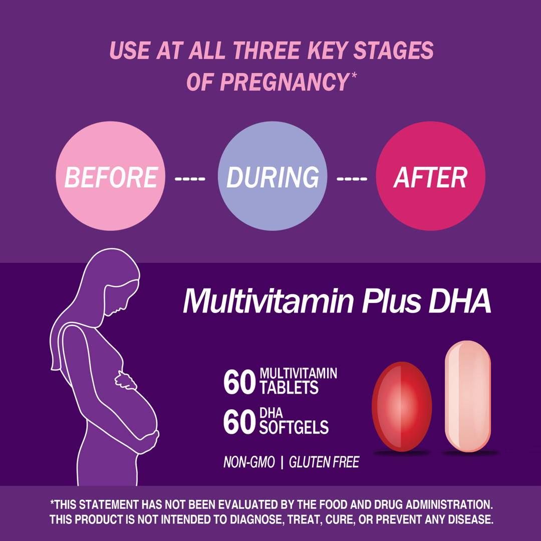21st Century, Prenatal Multivitamin Plus DHA, 2 Bottles, 60 Tablets / 60 Softgels lifestyle image