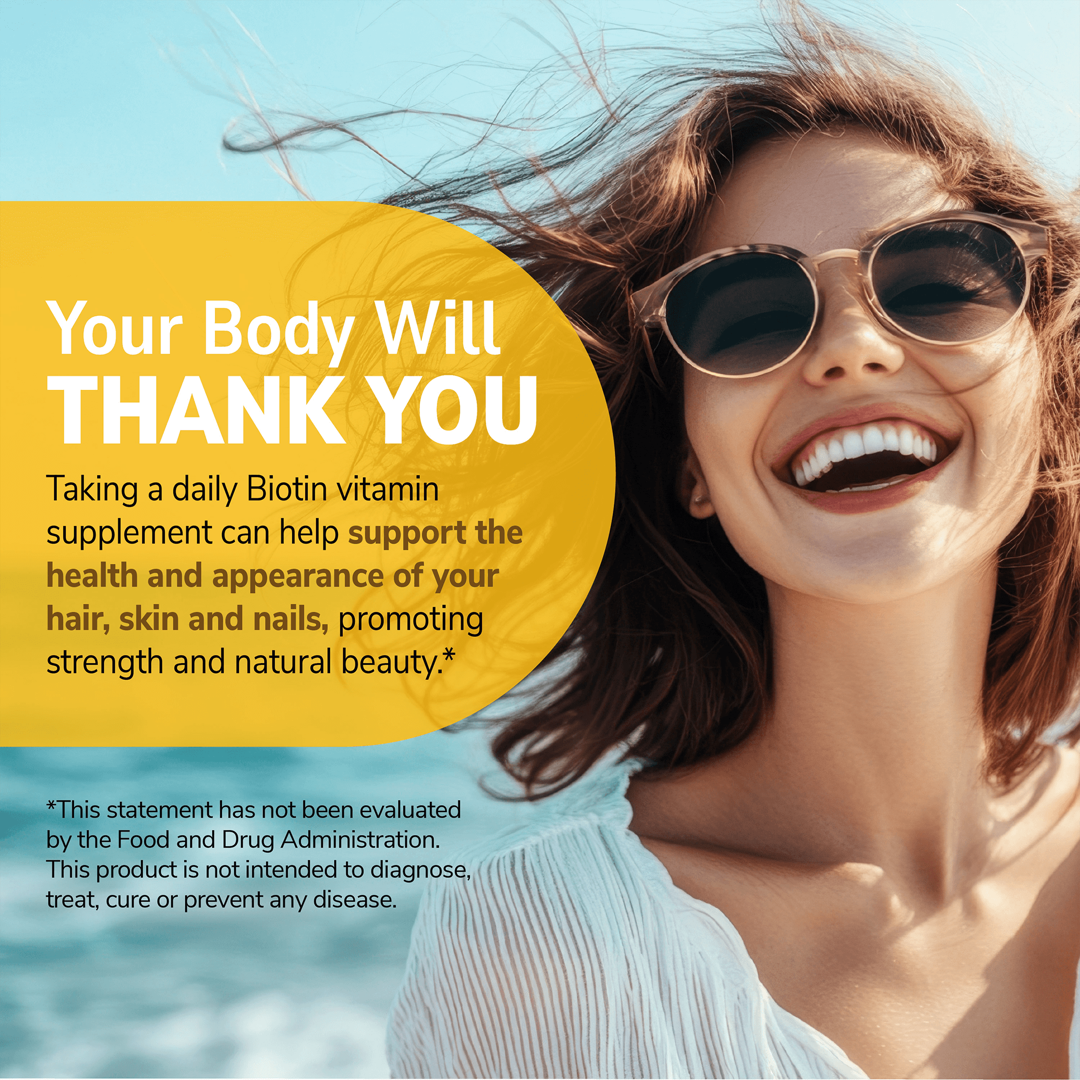 21st Century, Biotin, 10,000 mcg, 120 Tablets lifestyle image