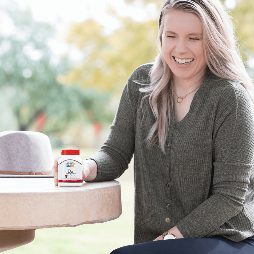 21st Century, Vitamin D3, 125 mcg (5,000 IU), 110 Rapid Release Softgels lifestyle image