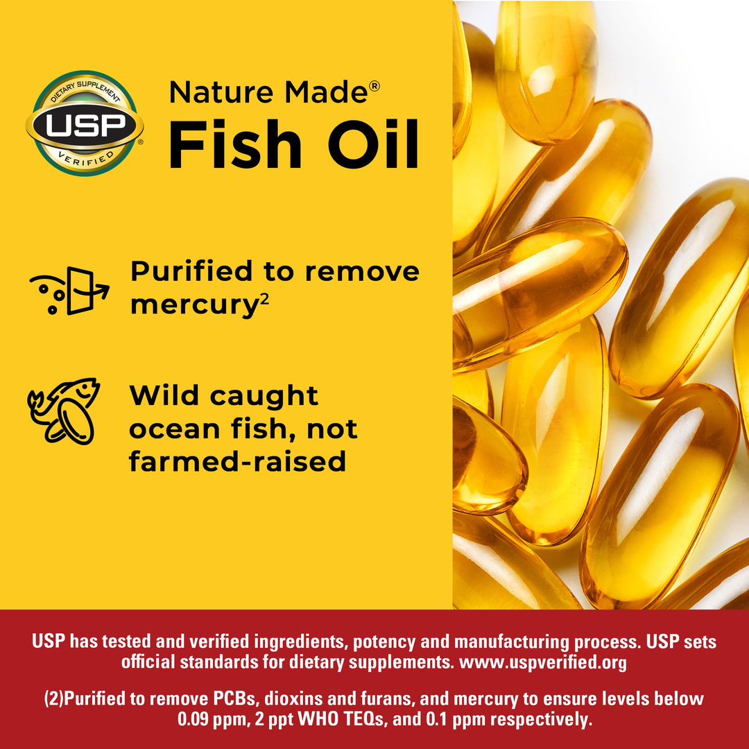 Nature Made, Fish Oil, 1,000 mg, 250 Softgels lifestyle image