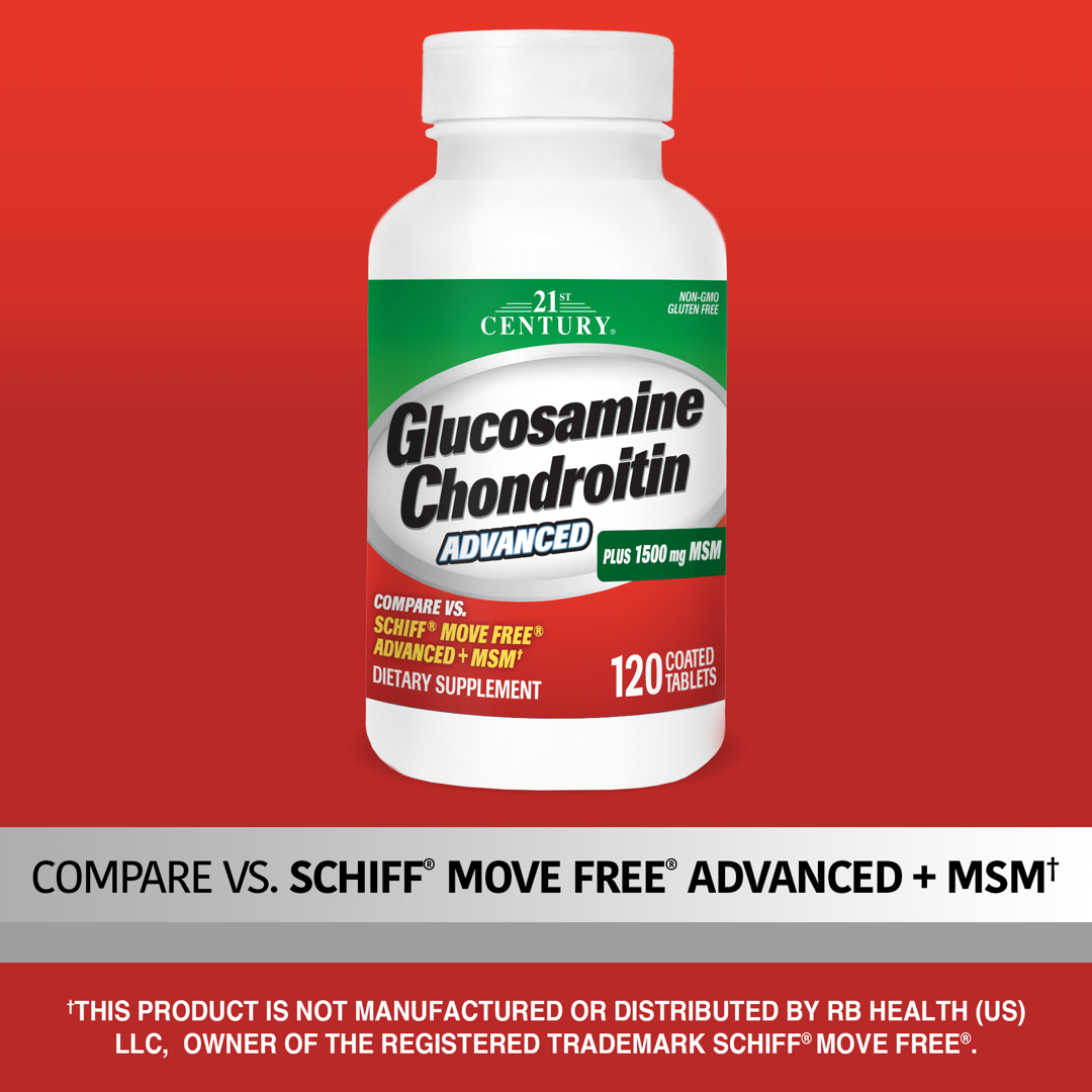 21st Century, Glucosamine Chondroitin Advanced Plus MSM, 120 Coated Tablets lifestyle image