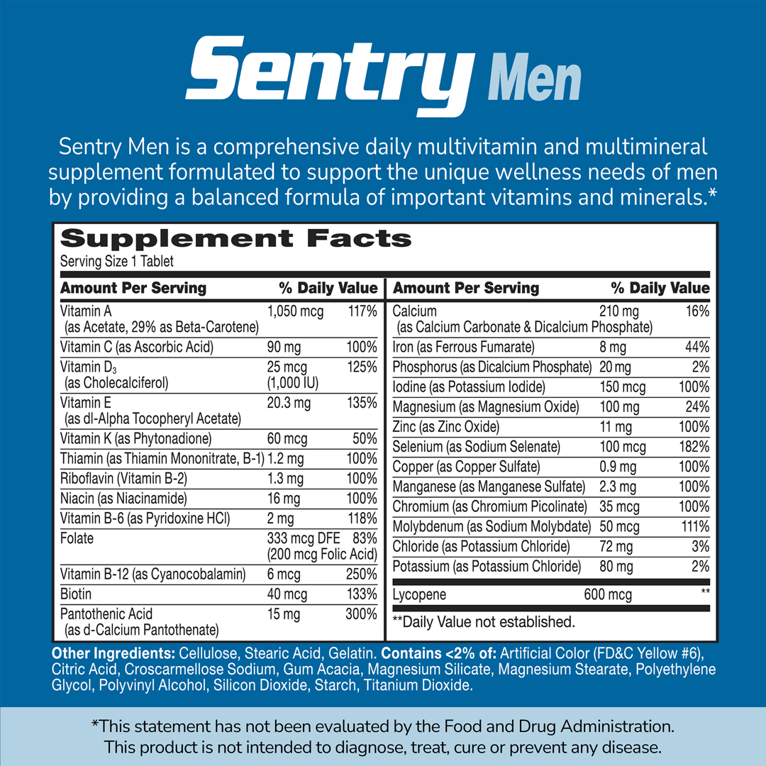 21st Century, Sentry Men, Multivitamin & Multimineral Supplement, 120 Tablets lifestyle image