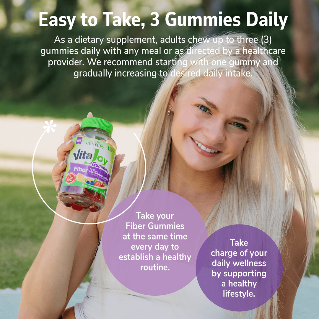 21st Century, VitaJoy Gummies, Fiber, Fruit, 90 Gummies lifestyle image