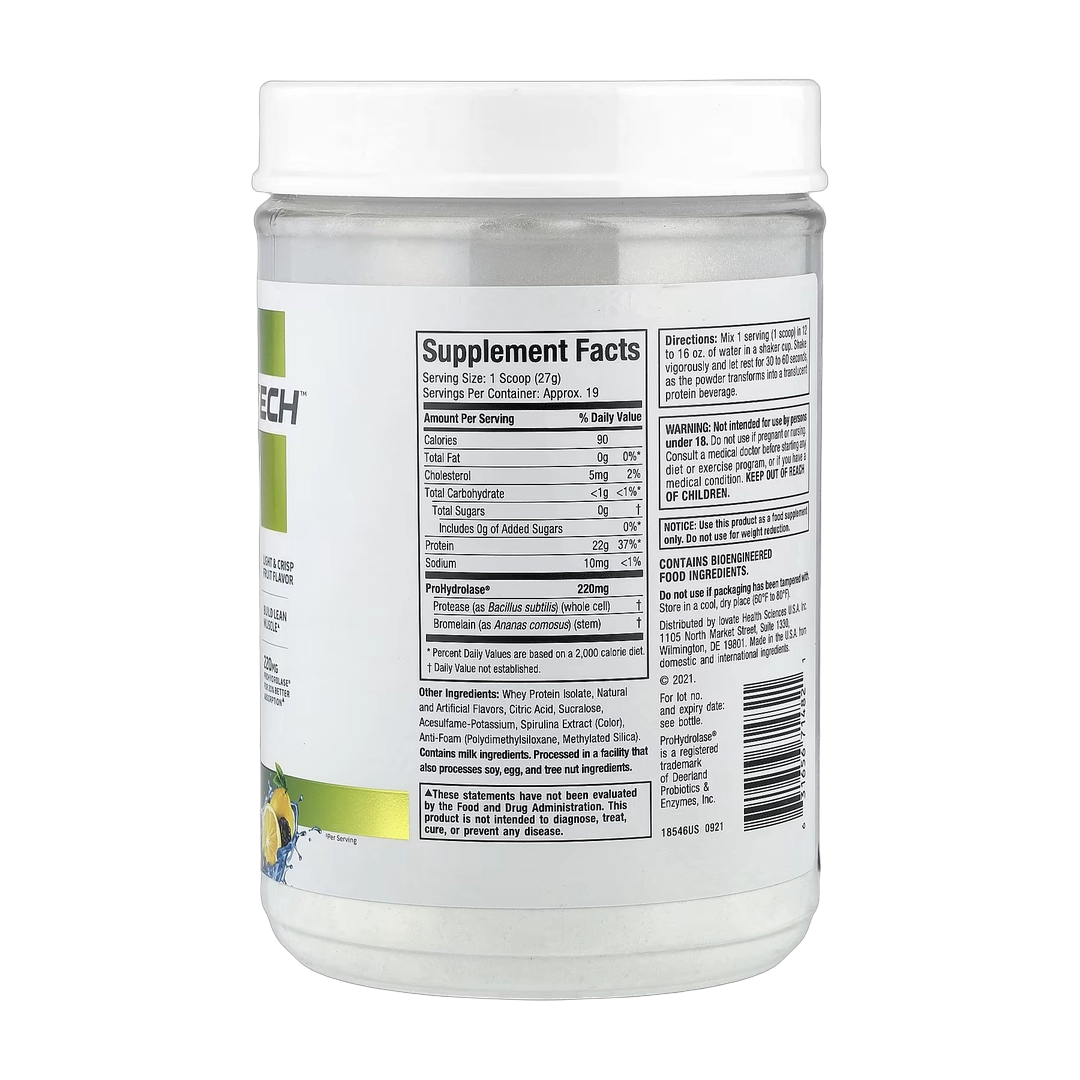 MuscleTech, ISO Whey Clear, Ultra-Pure Whey Protein Isolate, Lemon Berry Blizzard, 1.11 lbs (503 g)