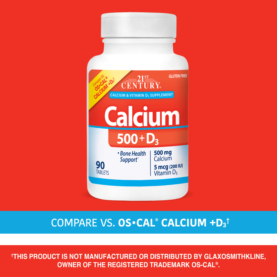 21st Century, Calcium 500 + D3, 400 Tablets lifestyle image