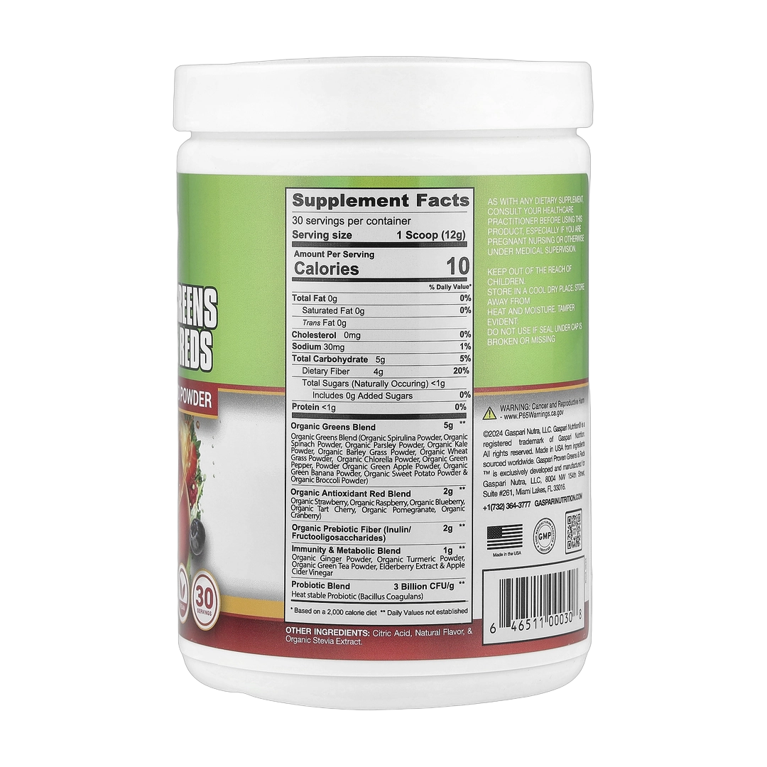 Gaspari Nutrition, Proven Greens & Reds, Mango Splash, 12.69 oz (360 g)