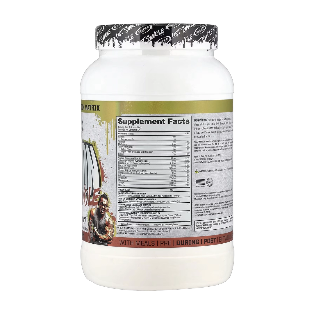 Gaspari Nutrition, SizeOn®, Get Swole, Intra Workout, Mango Splash, 3.59 lbs (1.63 kg)