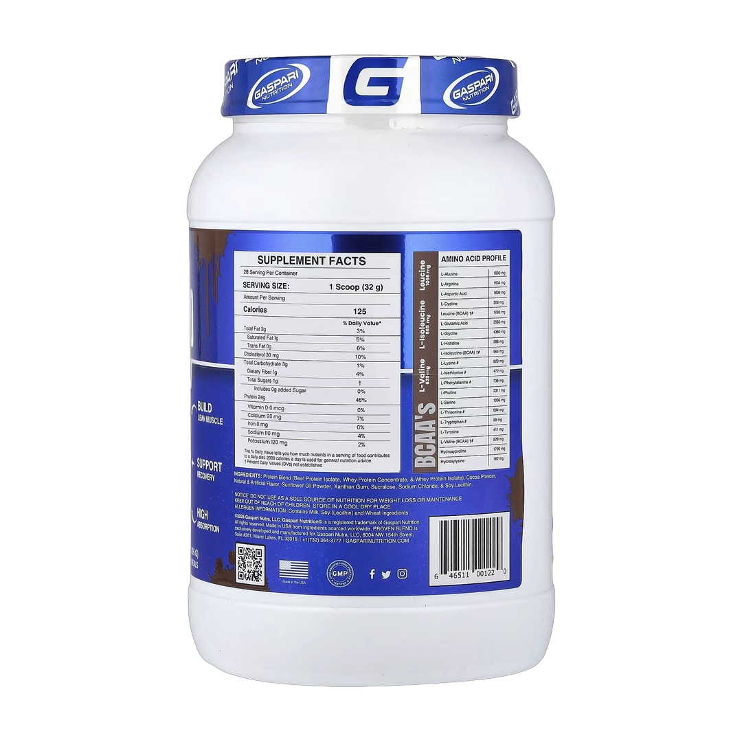 Gaspari Nutrition, Proven Blend Multi-Source Protein, Double Chocolate, 2 lbs (896 g)