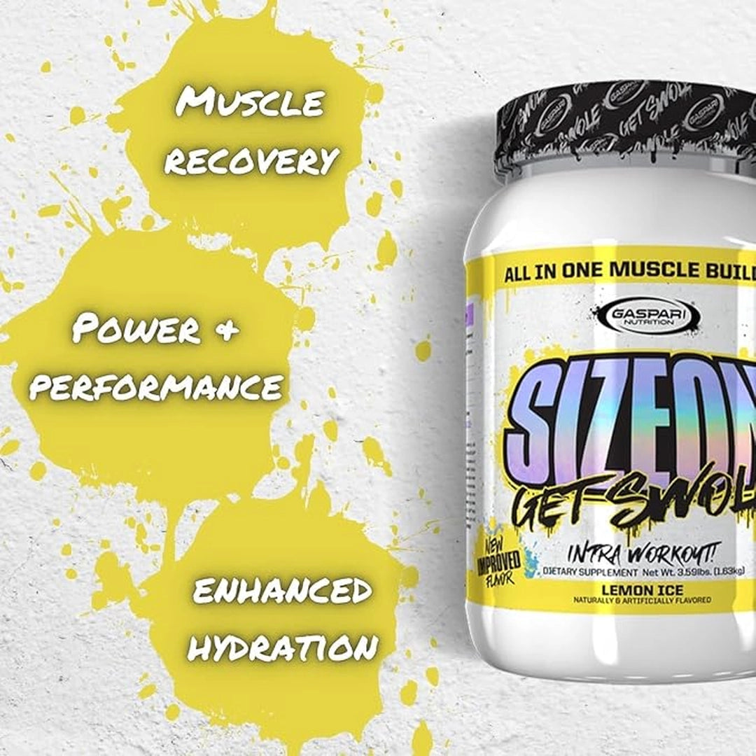 Gaspari Nutrition, SizeOn, All In One Muscle Builder, Lemon Ice, 3.59 lbs (1.63 kg)