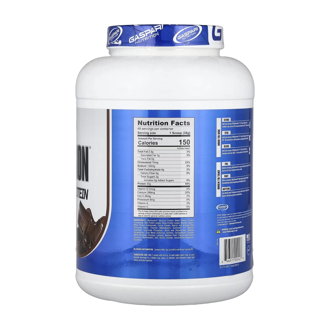 Gaspari Nutrition, MyoFusion®, Advanced Protein, Milk Chocolate, 4 lbs (1.81 kg)