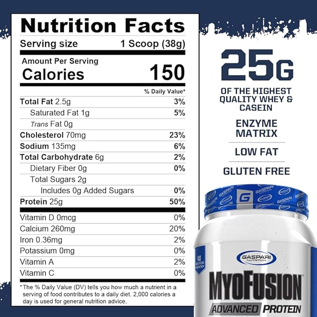 Gaspari Nutrition, MyoFusion Advanced Protein, Strawberries and Cream - 4 Lb