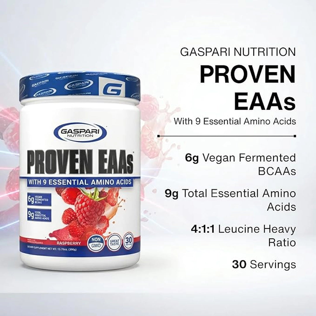 Gaspari Nutrition, Proven EAAs™ with 9 Essential Amino Acids, Blueberry Acai, 13.75 oz (390 g)