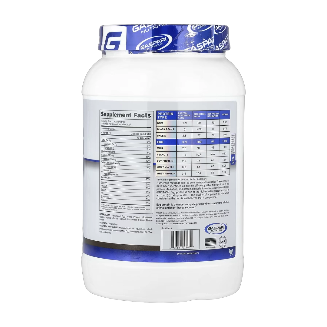 Gaspari Nutrition, Proven Egg™, 100% Egg White Protein, Chocolate, 2 lbs (900 g)