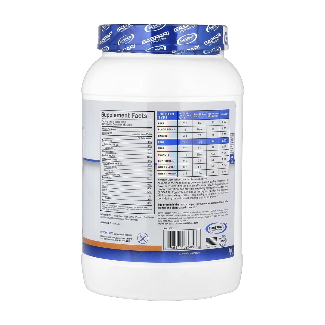 Gaspari Nutrition, Proven Egg™, 100% Egg White Protein, Salted Caramel, 2 lbs (900 g)