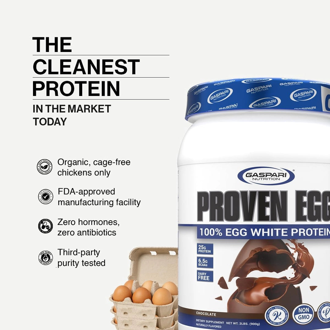 Gaspari Nutrition, Proven Egg™, 100% Egg White Protein, Banana Nut Bread, 2 lbs (890 g)