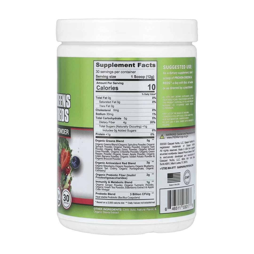 Gaspari Nutrition, Proven Greens & Reds, 12.69 oz (360 g)
