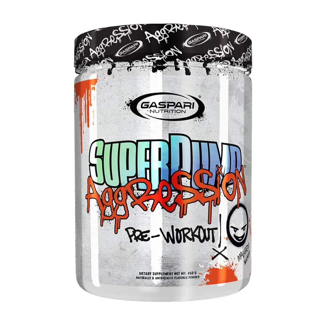 Gaspari Nutrition, Super Pump, Aggression, Mayhem Mango, 450 Grams