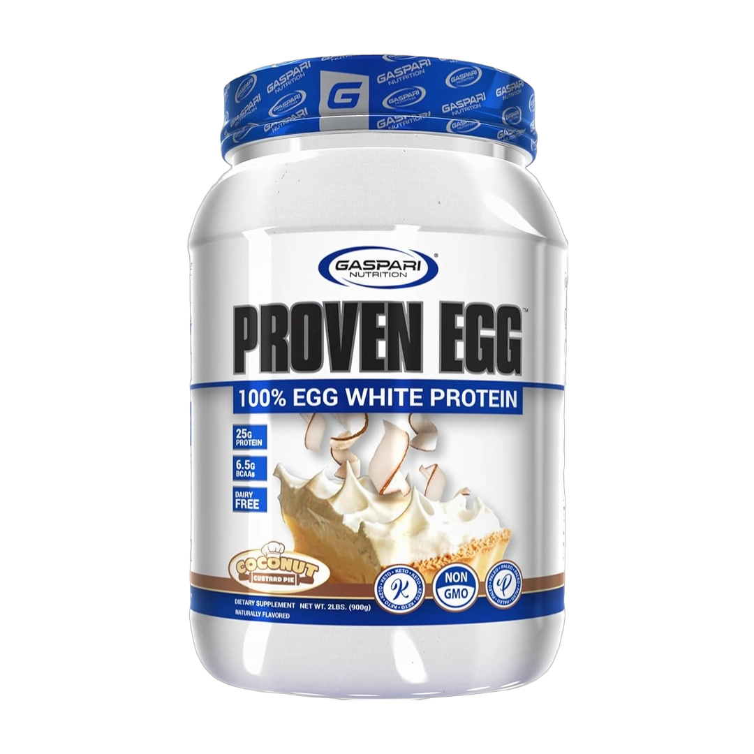 Gaspari Nutrition, Proven Egg™, 100% Egg White Protein, Coconut Custard Pie, 2 lbs (890 g)