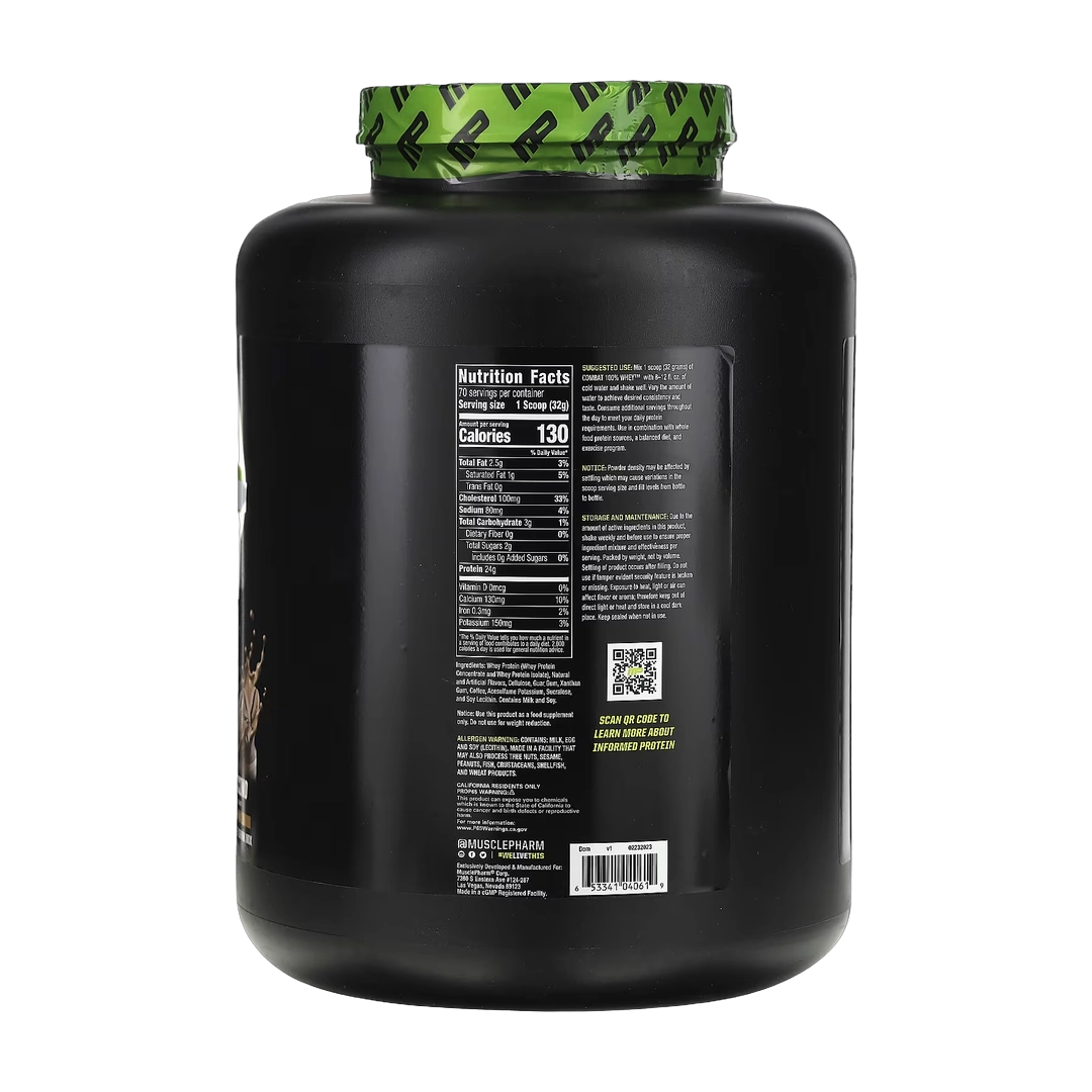 MusclePharm, Combat 100% Whey Protein, Cappuccino, 5 lb (2.24 kg)