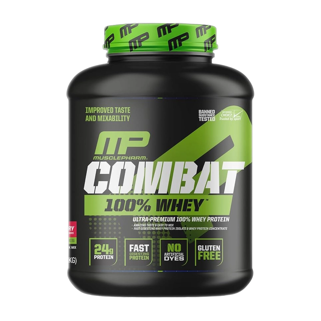 MusclePharm, Combat 100% Whey™ Protein Powder, Strawberry, 5 lb (2.24 kg)