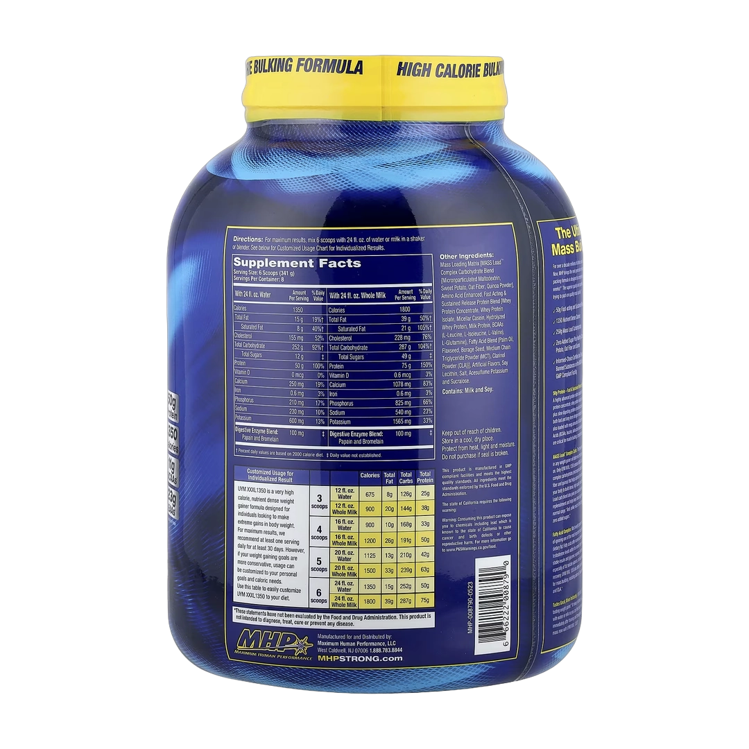 MHP, Up Your Mass® XXXL 1350, French Vanilla Creme, 6 lbs (2,728 g)