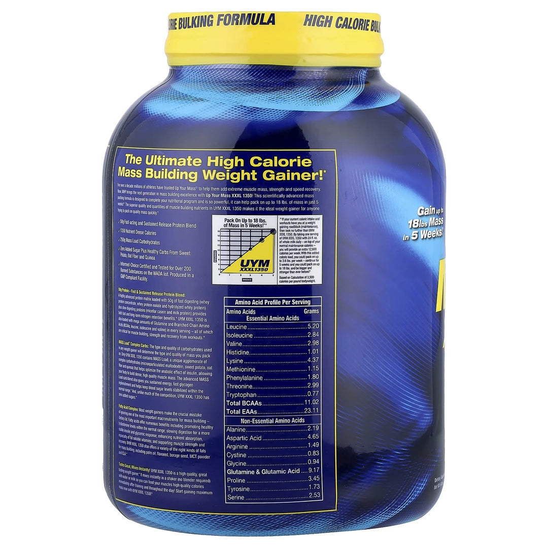 MHP, Up Your Mass® XXXL 1350, French Vanilla Creme, 6 lbs (2,728 g)