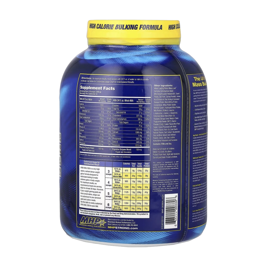 MHP, Up Your Mass® XXXL 1350, Cookies & Cream, 6 lbs (2,720 g)