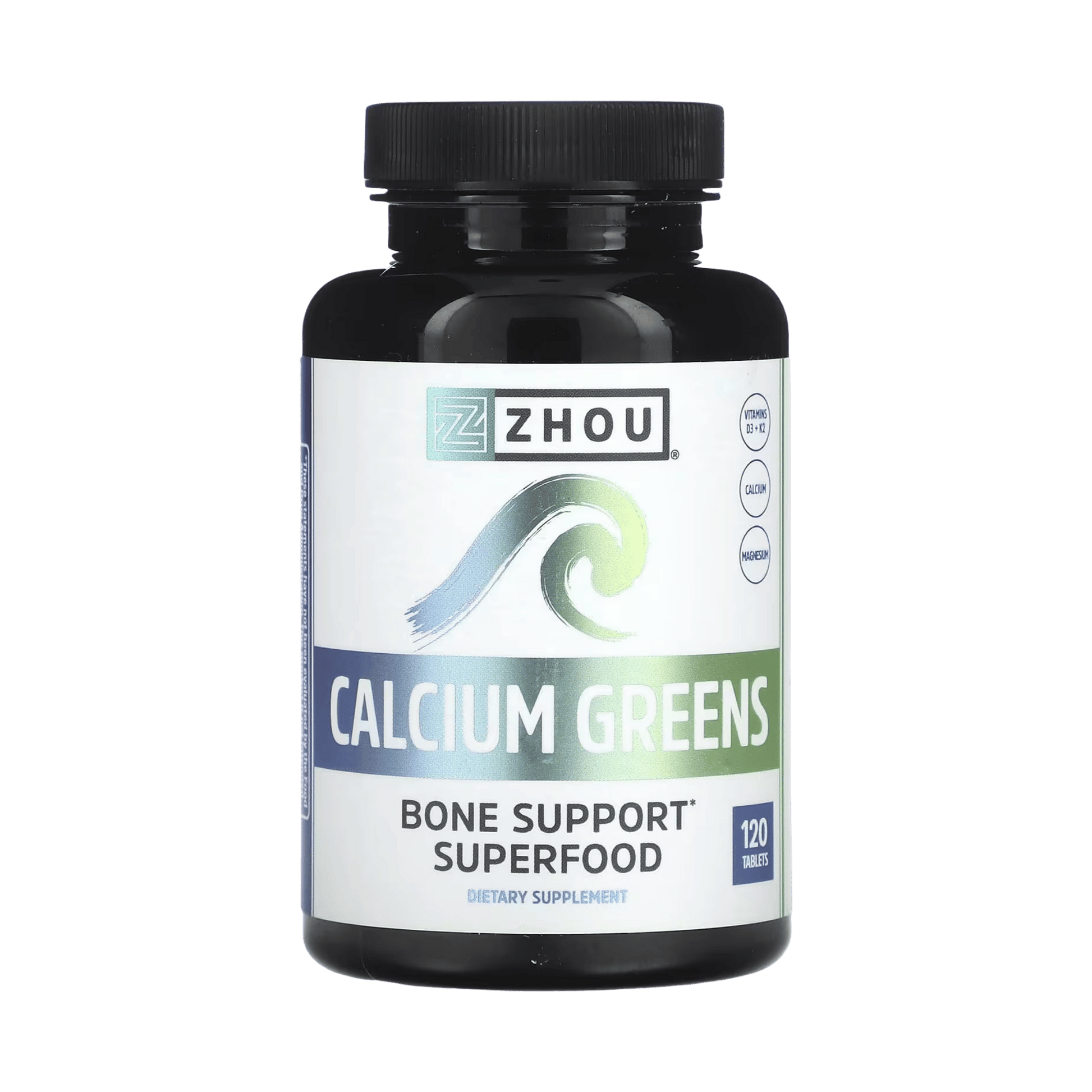 Zhou Nutrition, Calcium Greens, 120 Tablets front packaging view