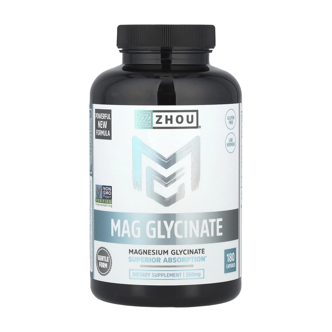 Zhou Nutrition, Mag Glycinate, 180 Capsules front packaging view