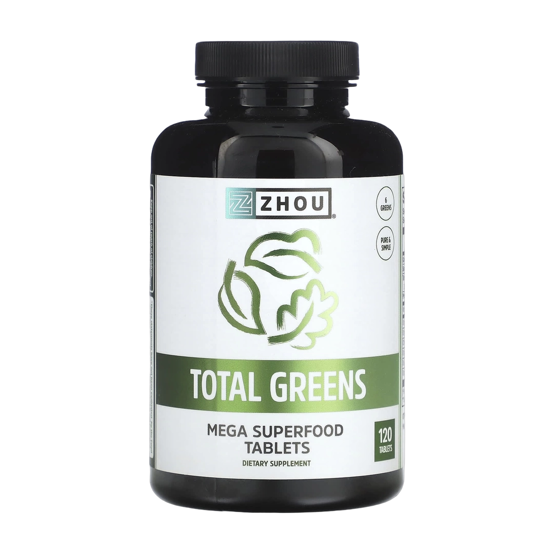 Zhou Nutrition, Total Greens, 120 Tablets front packaging view