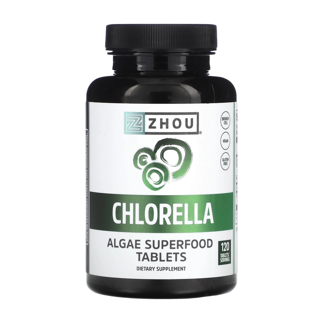 Zhou Nutrition, Chlorella, 120 Tablets front packaging view