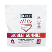 Zhou Nutrition, CoQBeet Gummies, Huckleberry, 50 Gummies front packaging view