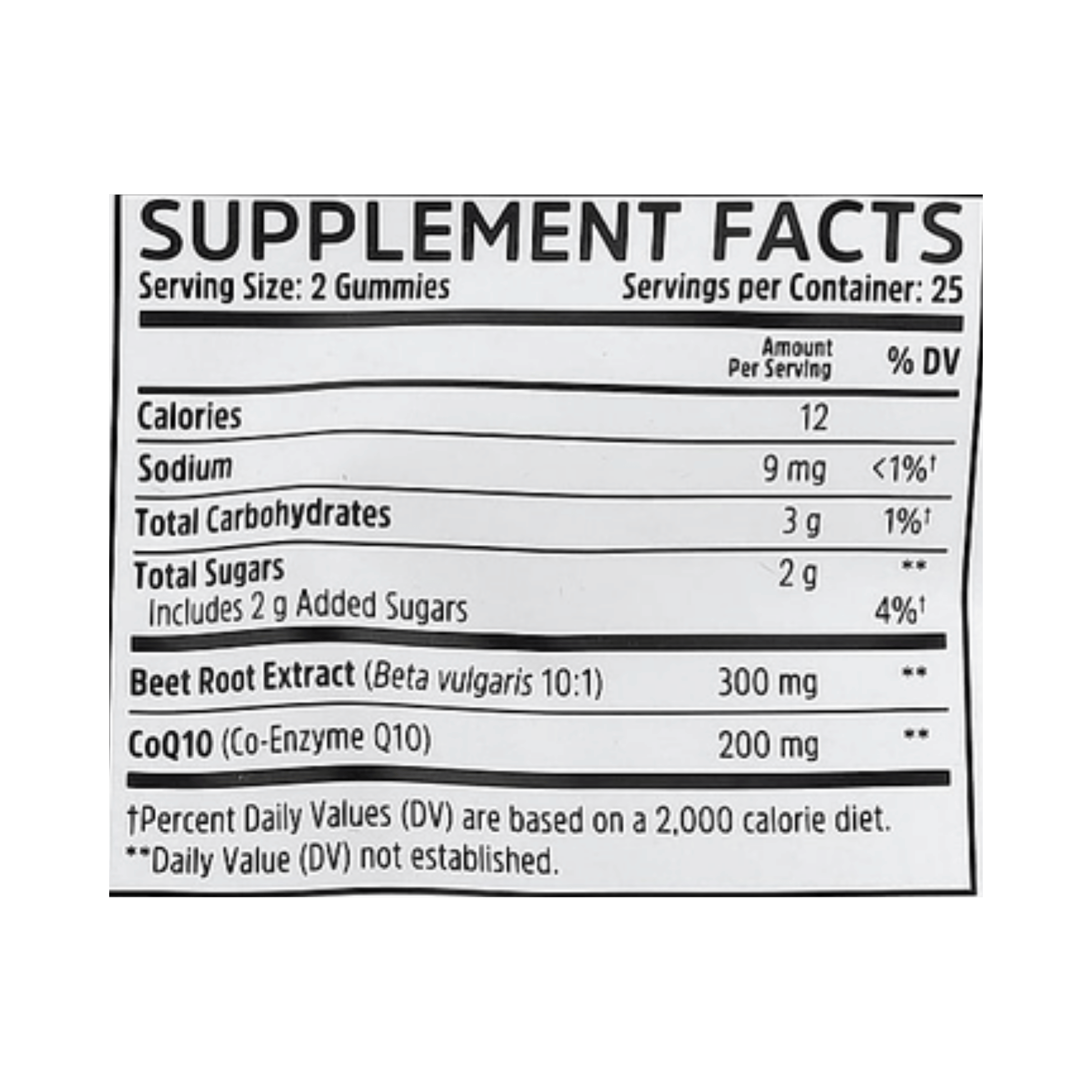 Zhou Nutrition, CoQBeet Gummies, Huckleberry, 50 Gummies supplement facts label showing ingredients, vitamins, minerals, and serving information