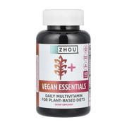 Zhou Nutrition, Vegan Essentials, 60 Capsules front packaging view