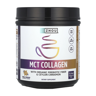 Zhou Nutrition, MCT Collagen, Vanilla Cinnamon, 13.4 oz (379 g)