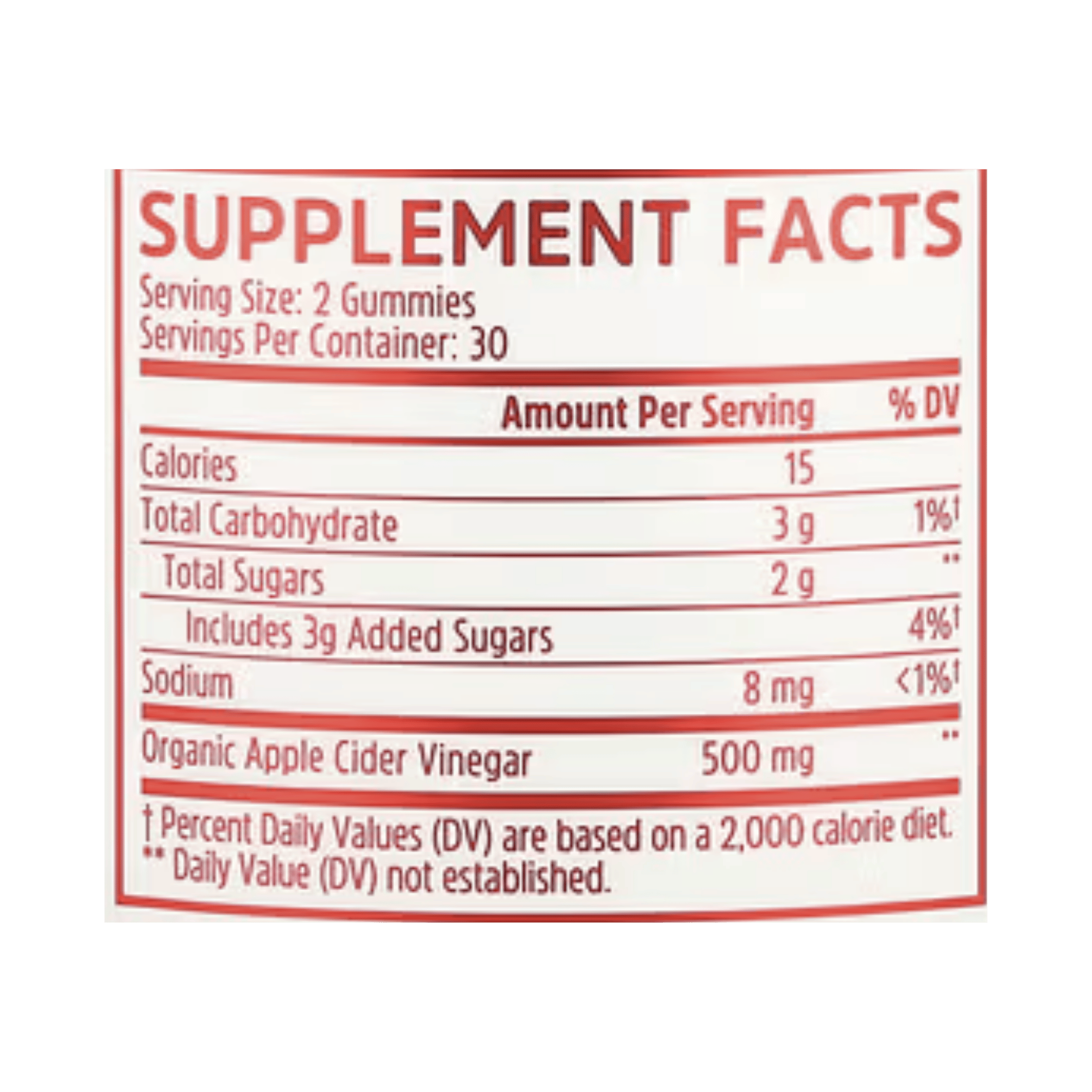 Zhou Nutrition, Organic Apple Cider Vinegar Gummies, 60 Vegan Gummies supplement facts label showing ingredients, vitamins, minerals, and serving information