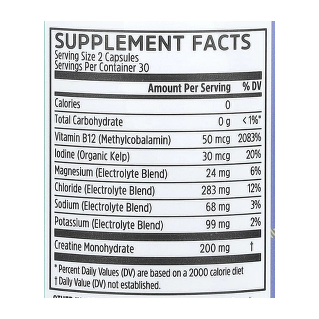 Zhou Nutrition, Fast Support+, 60 Capsules supplement facts label showing ingredients, vitamins, minerals, and serving information