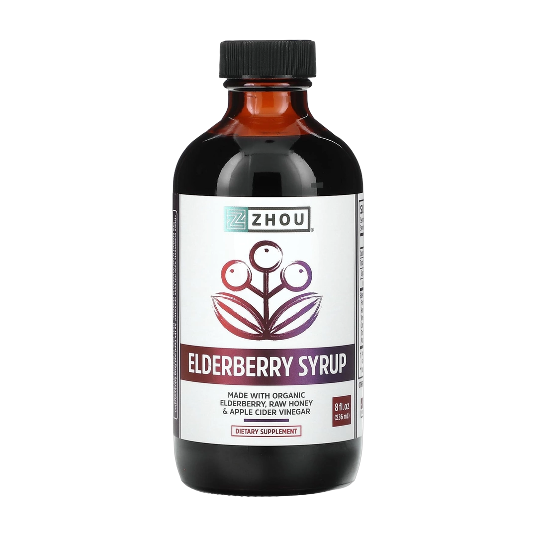 Zhou Nutrition, Elderberry Syrup, 8 fl oz (236 ml) front packaging view