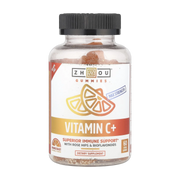 Zhou Nutrition, Vitamin C+, Orange Blast, 60 Vegan Gummies front packaging view